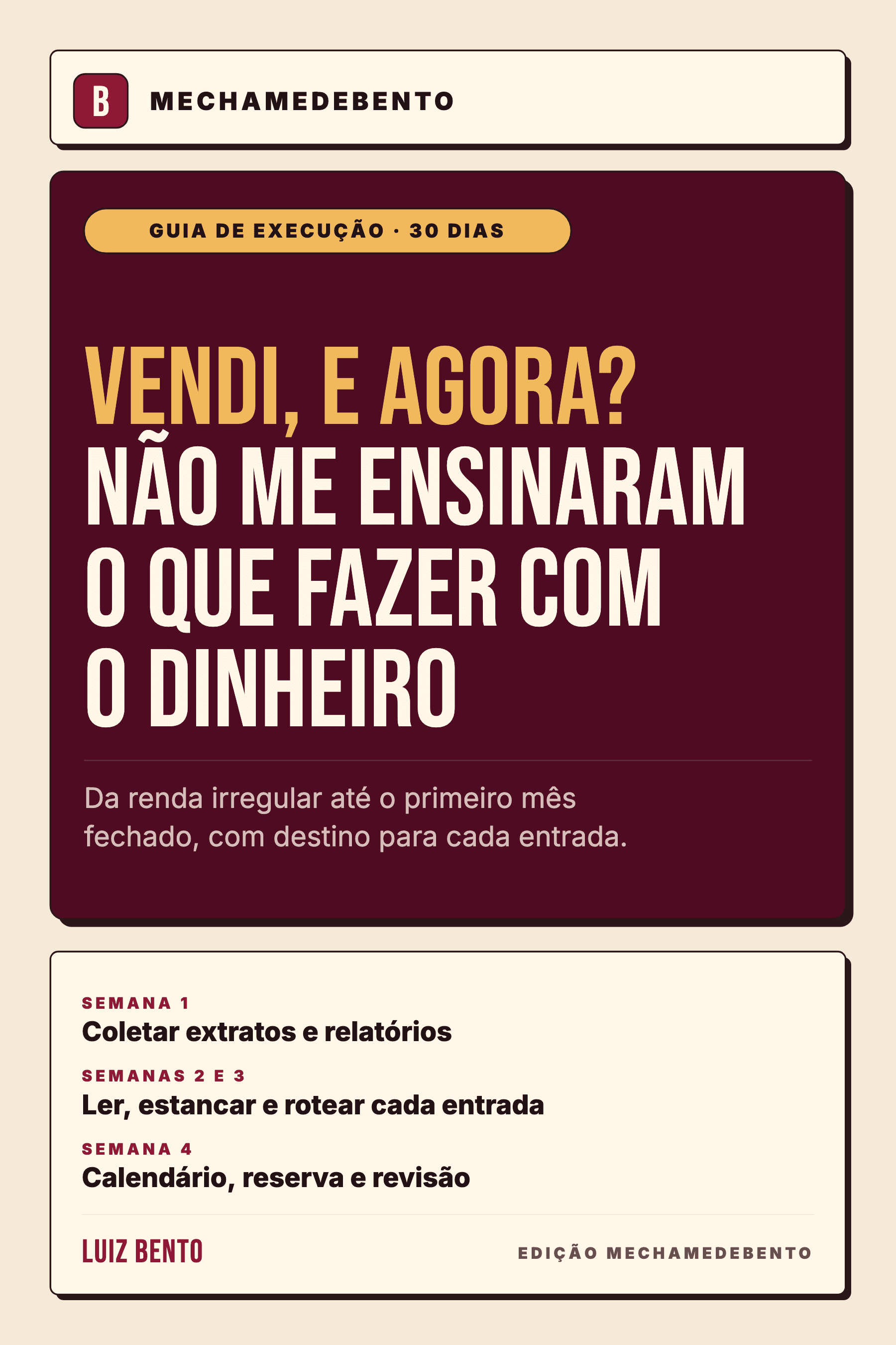 Capa de Vendi, e Agora? Não Me Ensinaram o Que Fazer com o Dinheiro