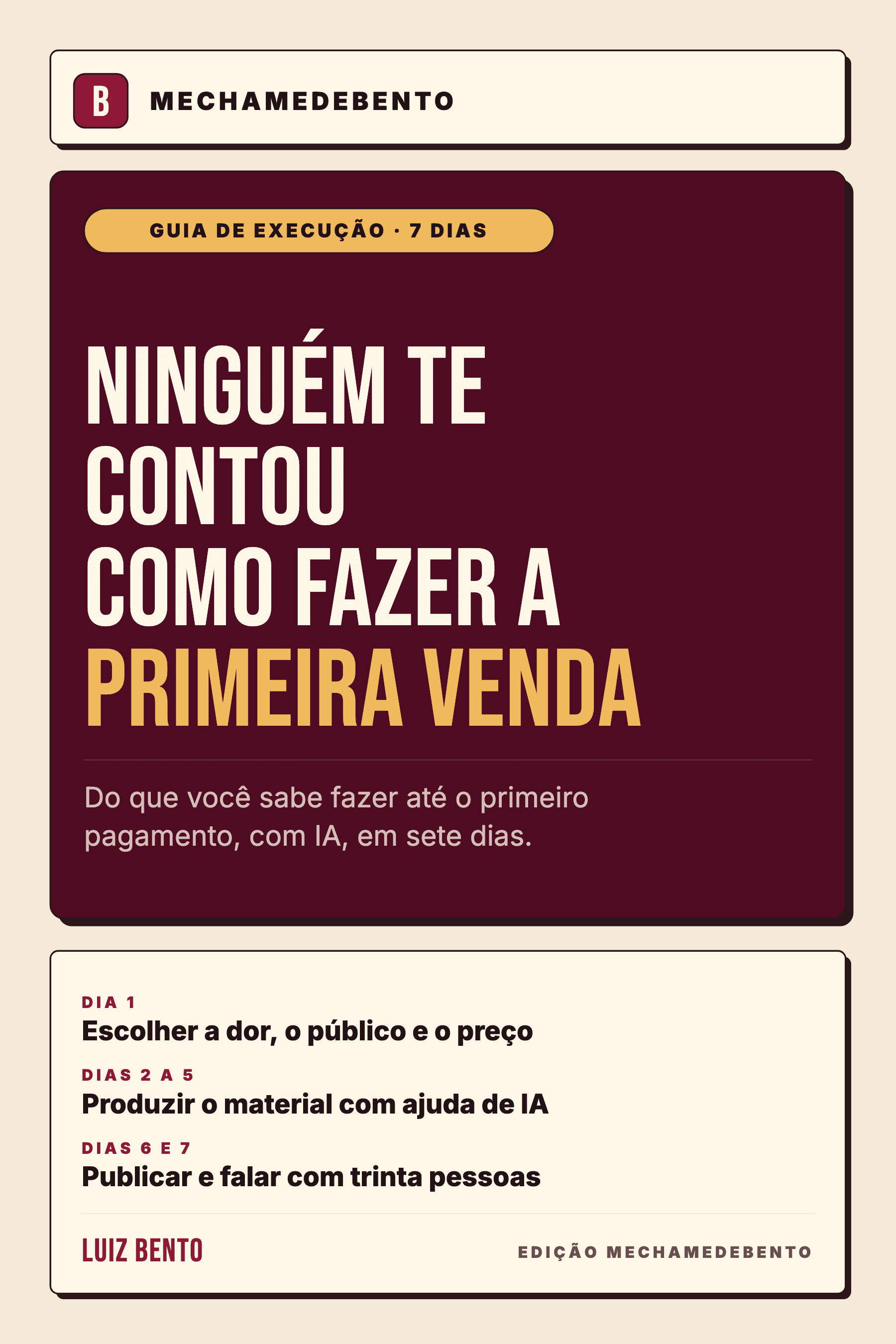 Capa de Ninguém Te Contou Como Fazer a Primeira Venda